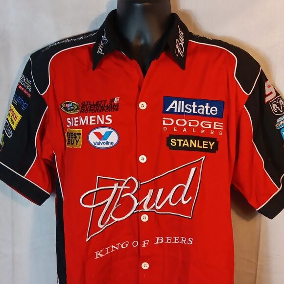 Budweiser Chase Nascar Red Racing Team Shirt for Men - Picture 2 of 8